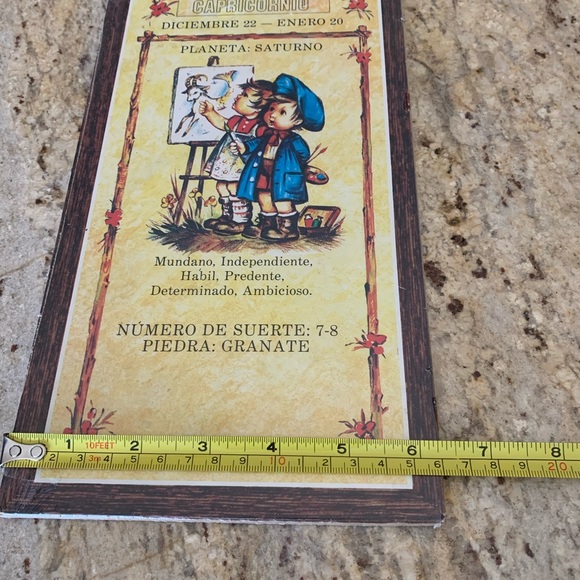 Vintage Capricorn Astrology Art en Espanol NWOT - Picture 9 of 9